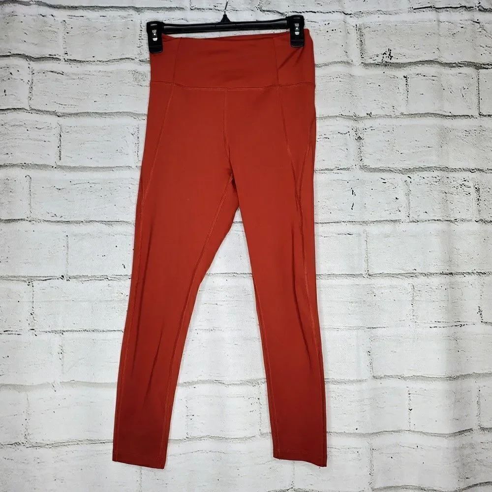 Girlfriend collective orange size small high waist leggings